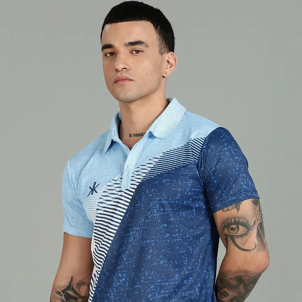 Knokkout Sports Premium Navy Blue Polo T-Shirts