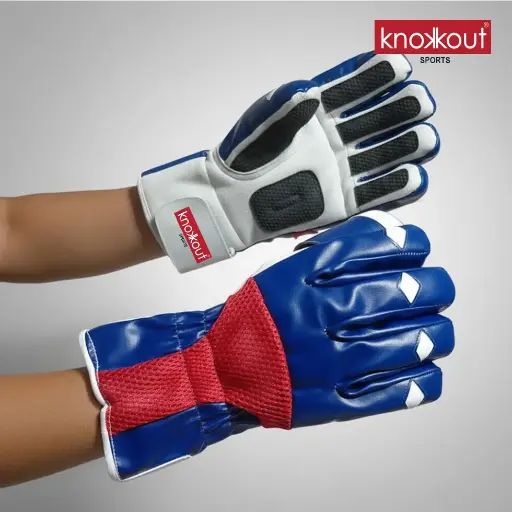 Knokkout Blue Wicket Keeping Gloves